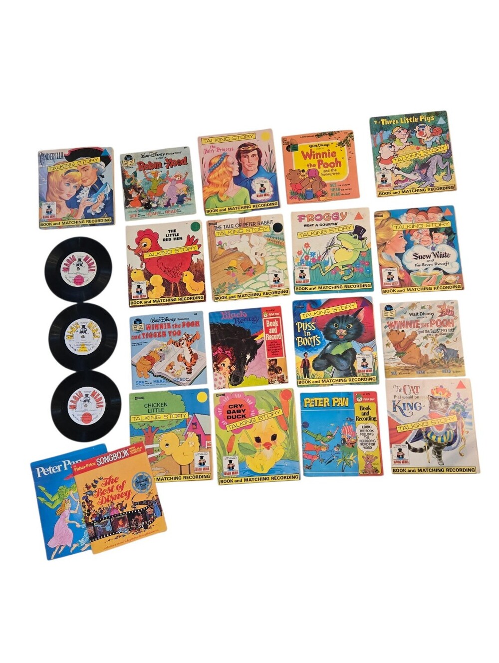 Lot Of Vintage Children's Talking Stories Storybook Vinyl Record Set
